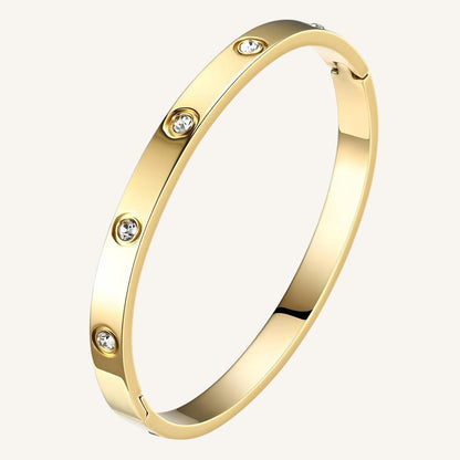 Amelia bangle, 18k gold plated bangle, gold plated Stainless steel bracelet, women’s gold bangle, elegant gold Stainless steel bracelet, minimalist Stainless steel bangle, everyday wear bangle, gift bangle bracelet