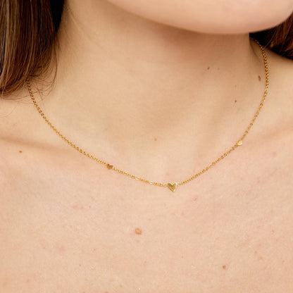 Luna Hearts necklace, 18K gold plated necklace, gold plated jewelry, romantic heart necklace, Elegant stainless steel necklace, Black Leopard Jewellery, Black Leopard  Jewellery LUNA Necklace | LUNA Pendant Necklace | Elegant Gold LUNA Necklace | Minimalist LUNA  Jewellery | Black Leopard LUNA Necklace