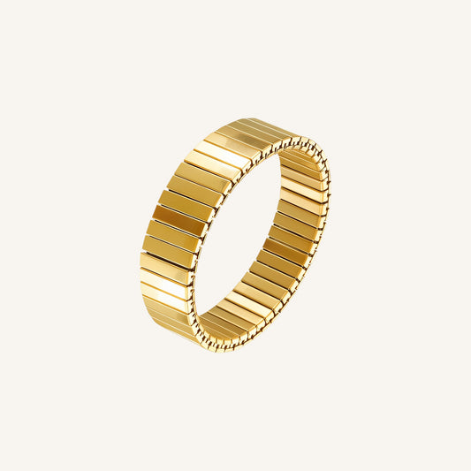 Chrissie Bangle, 18K Gold Bangle, Stainless Steel Bangle, Gold Plated Bracelet, Flexible Pull-On Bangle, Women’s Everyday Jewellery, Hypoallergenic Stainless Steel, Black Leopard Jewellery CHRISSIE Bangle | CHRISSIE Gold Bangle | Minimalist CHRISSIE Jewellery | Elegant CHRISSIE Bracelet | Black Leopard CHRISSIE Bangle