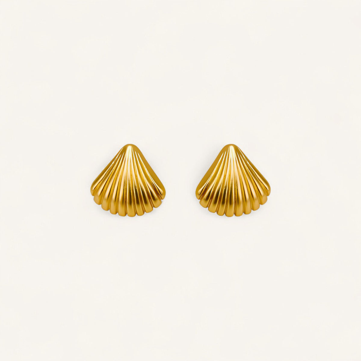 Coral Stud Earrings, 18K Gold Studs, Stainless Steel Earrings, Gold Plated Studs, Shell Stud Earrings, Coastal Jewellery, Everyday Gold Earrings, Lightweight Stud Earrings