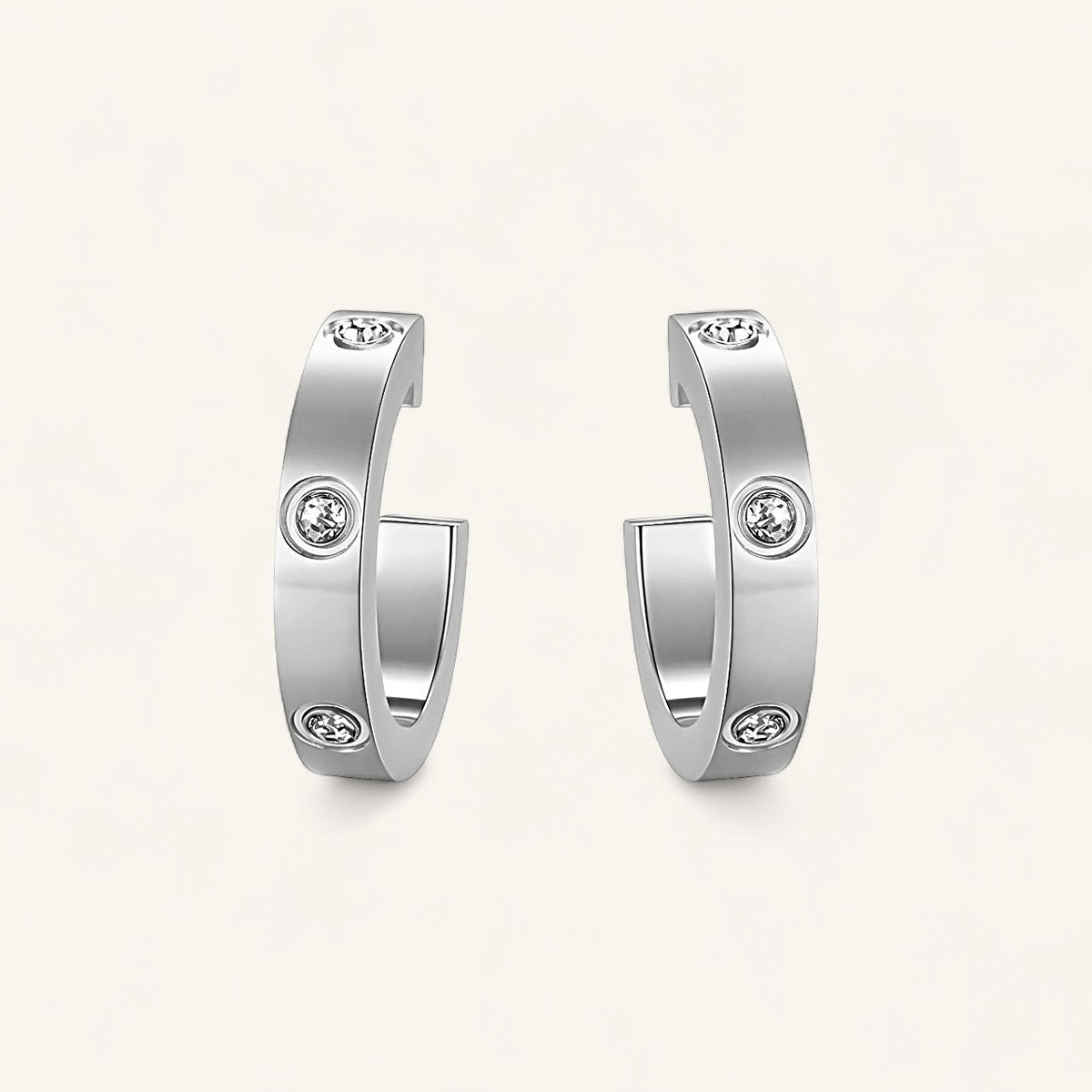 Mia Hoop Earrings, 18K Gold Hoops, Stainless Steel Earrings, CZ Hoop Earrings, Mini Hoops, Gold Plated Hoops, Everyday Earrings, Durable Stainless Steel Jewellery