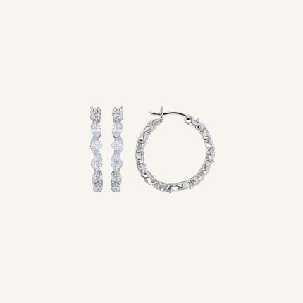 creole hoops with cubic zirconia, gold plated sterling silver hoops, cubic zirconia hoop earrings, gold plated hoop earrings, sparkling CZ hoop earrings, everyday hoop earrings, elegant gold hoops, women’s cubic zirconia jewellery