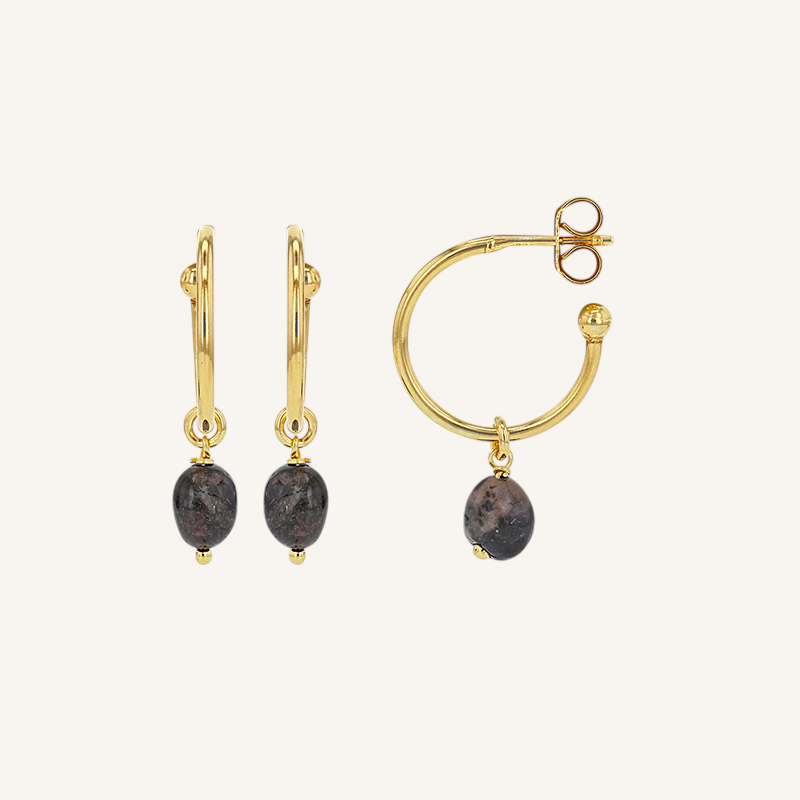 18k gold plated hoop earrings, sterling silver hoops, onyx hoop earrings, gold plated sterling silver earrings, natural onyx earrings, gemstone hoop earrings, minimalist gold hoops, black onyx gold earrings